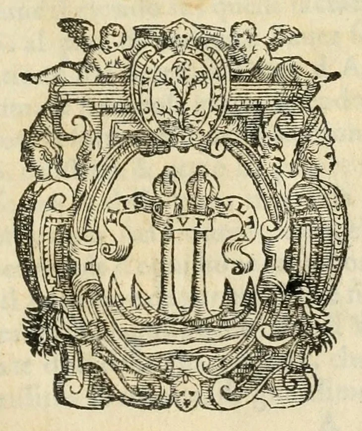 An illustration from La favsta et felice elettione in re di Polonia, del seren.mo & valorosis.mo Henrico di Valois, duca d'Angiò, fratello di Carlo IX. christianiss. rè di Francia : con l'offerte di S. M.tà & de gli altri prencipi suoi competitori, & nomi de gli elettori : con vn discorso nel quale si contengono l'origine, sito, qualità, ricchezze, costumi, modo de gouerno, e forze de Poloni; le imprese fatte da gli re Iagelloni, 1573, leaf 3