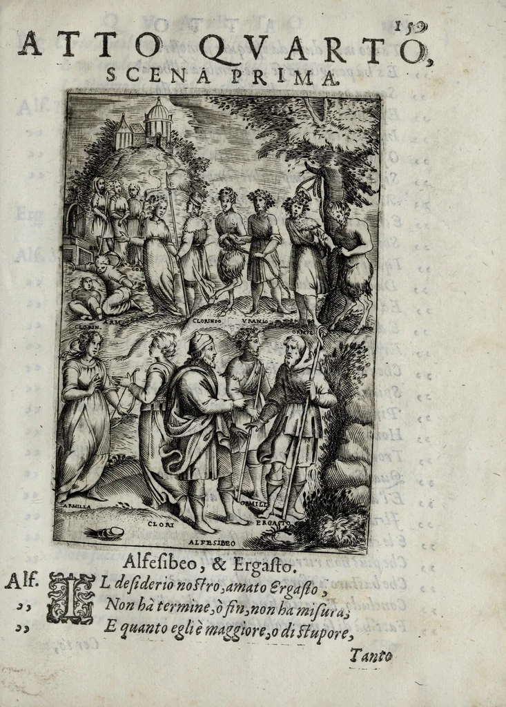 An illustration from La fida Armilla : fauola pastorale, 1610, leaf 165