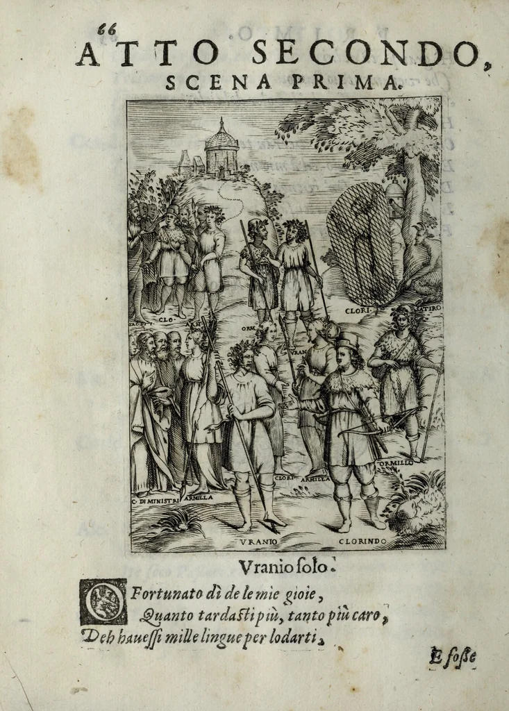 An illustration from La fida Armilla : fauola pastorale, 1610, leaf 72