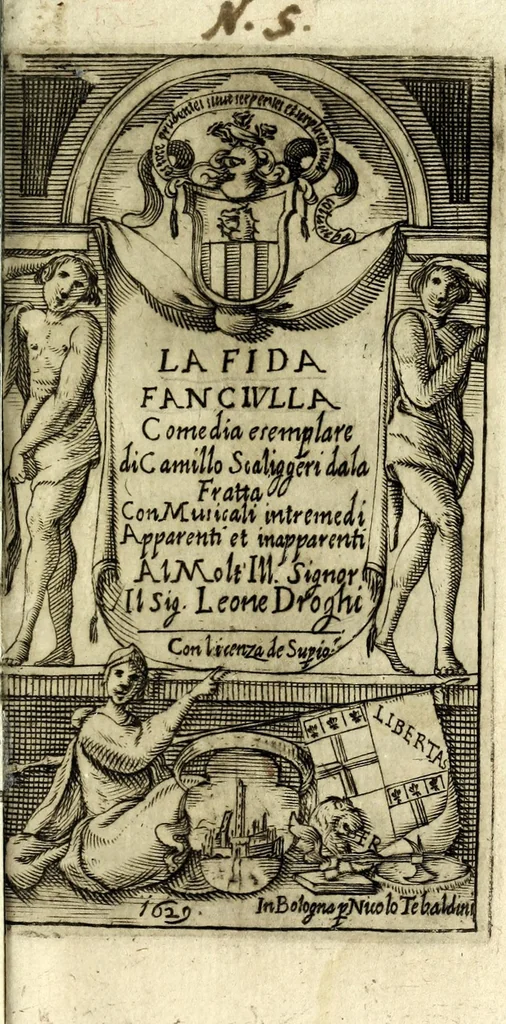 An illustration from La fida fancivlla : comedia esemplare, 1629, leaf 5