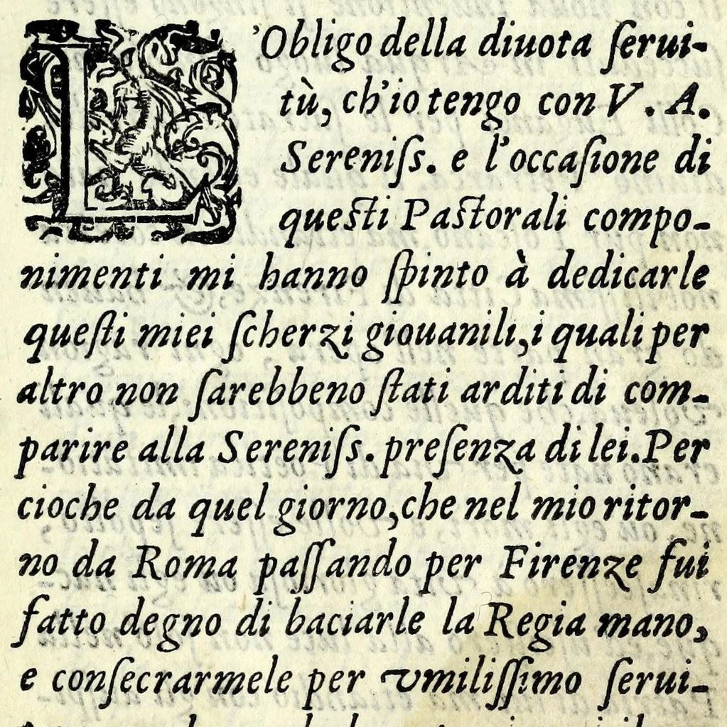 An illustration from La fida ninfa : fauolo pastorale, 1598, leaf 7
