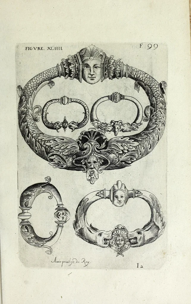 An illustration from La fidelle ouverture de l'art de serrurier : ou l'on void les principaulx preceptes, desseings [sic] et figures touchant les experiences et operations manuelles dudict art : ensemble vn petit traicté de diverses trempes, le tout, 1627, leaf 111