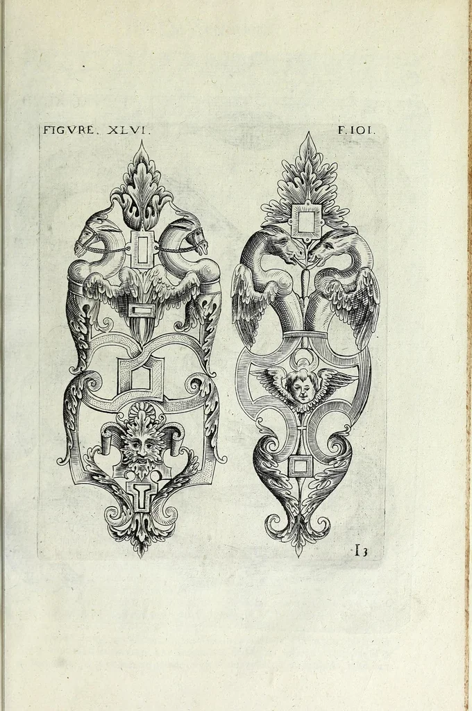 An illustration from La fidelle ouverture de l'art de serrurier : ou l'on void les principaulx preceptes, desseings [sic] et figures touchant les experiences et operations manuelles dudict art : ensemble vn petit traicté de diverses trempes, le tout, 1627, leaf 113