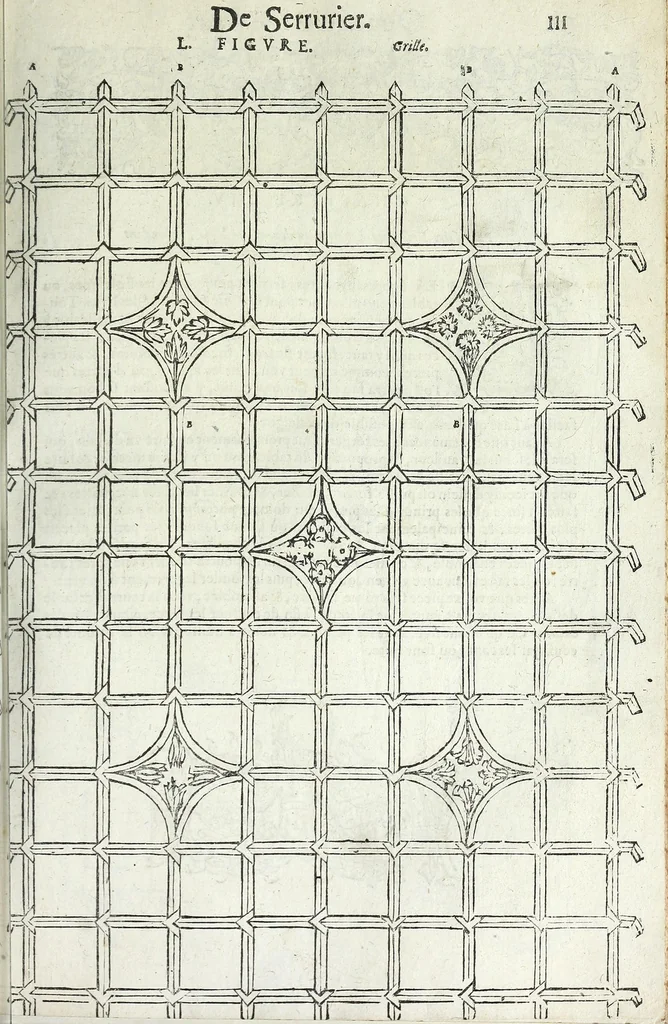An illustration from La fidelle ouverture de l'art de serrurier : ou l'on void les principaulx preceptes, desseings [sic] et figures touchant les experiences et operations manuelles dudict art : ensemble vn petit traicté de diverses trempes, le tout, 1627, leaf 123