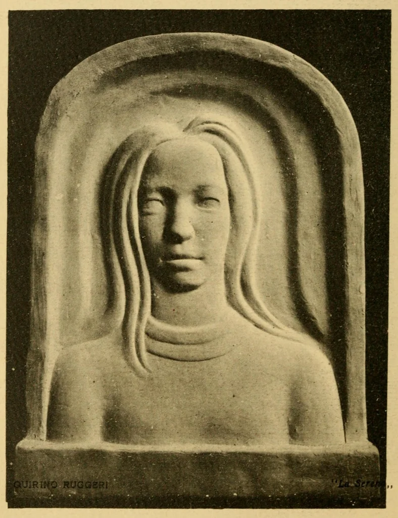 An illustration from La fiorentina primaverile; prima esposizione nazionale dell'opera e del lavora d'arte nel Palazzo del Parco di San Gallo a Firenze. Catalogo delle opere esposte con cenni biografici e critici; Firenze 8 aprile-31 luglio 1921 [i.e. 1922, 1922, leaf 352