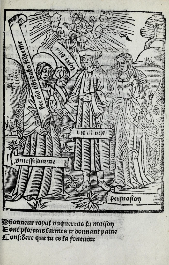 An illustration from La forest de conscience contenant la chasse des princes spirituelle, 1516, leaf 261