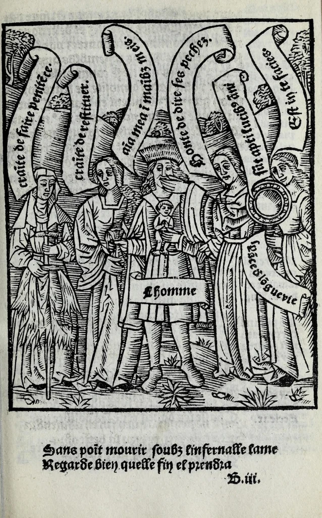An illustration from La forest de conscience contenant la chasse des princes spirituelle, 1516, leaf 33