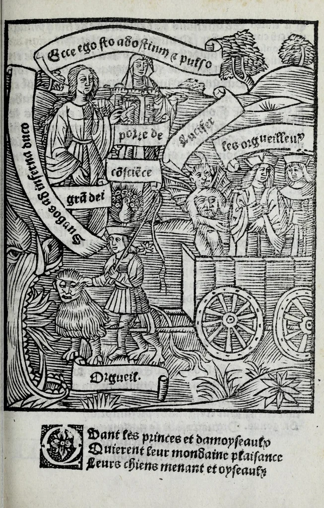 An illustration from La forest de conscience contenant la chasse des princes spirituelle, 1516, leaf 79