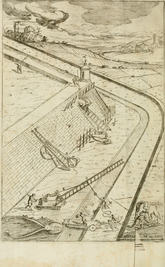 An illustration from La fortificatione, guardia, difesa, et espugnatione delle fortezze esperimentata in diuerse guerre, 1624, leaf 253