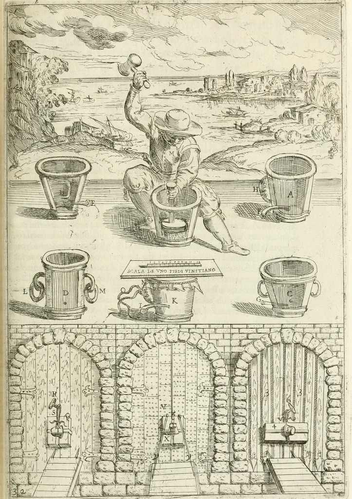 An illustration from La fortificatione, guardia, difesa, et espugnatione delle fortezze esperimentata in diuerse guerre, 1624, leaf 298
