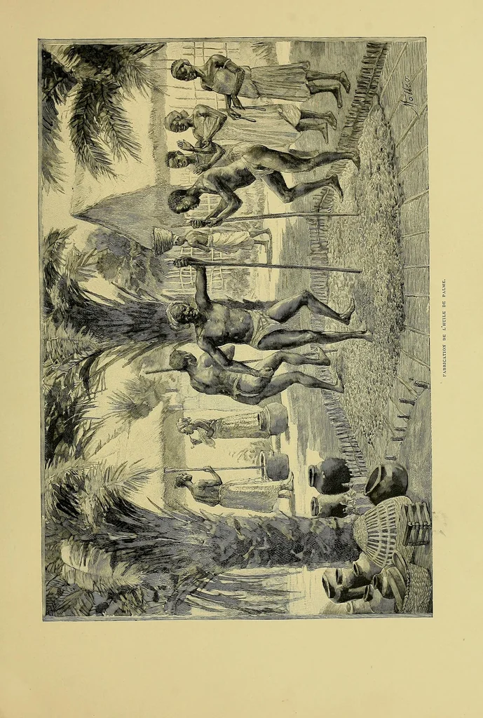 An illustration from La France au Dahomey, 1895, leaf 139