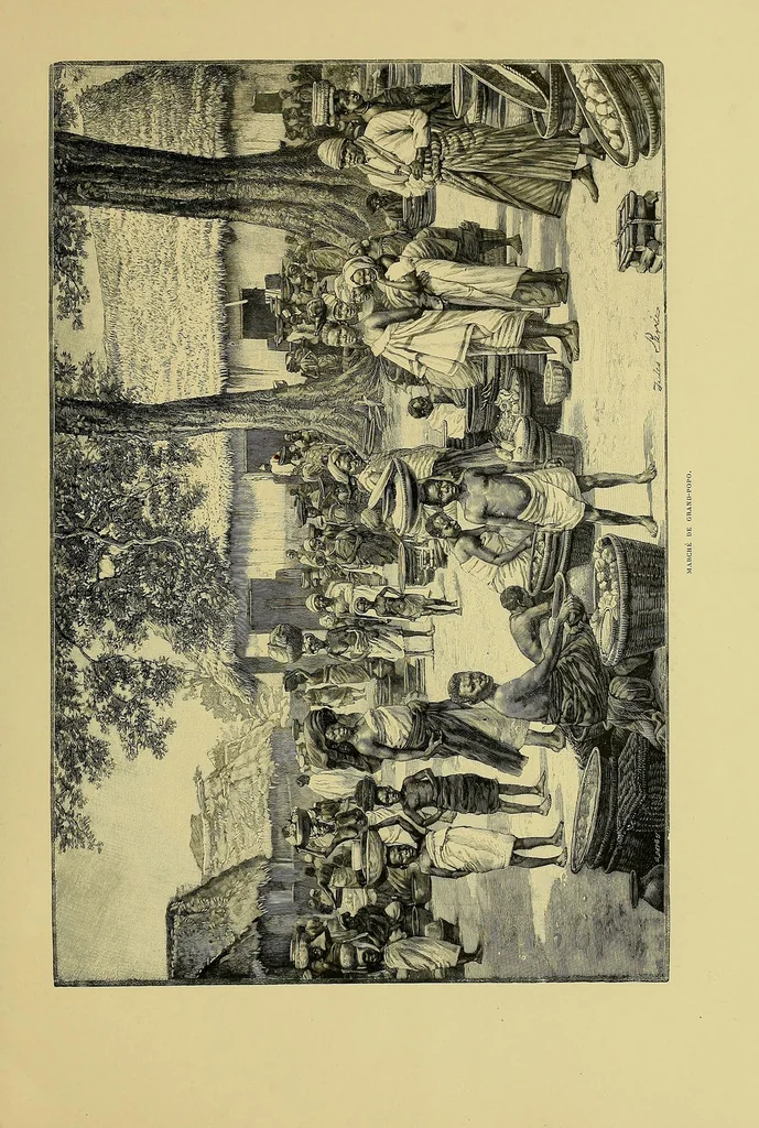 An illustration from La France au Dahomey, 1895, leaf 171