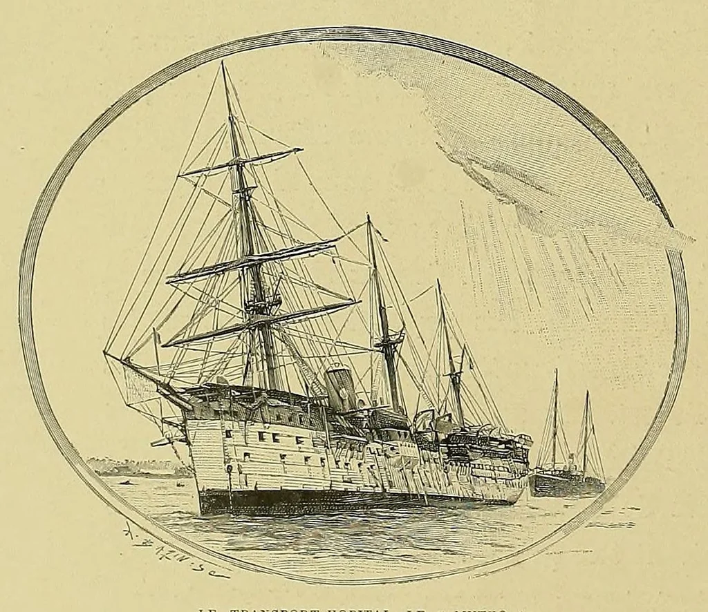 An illustration from La France au Dahomey, 1895, leaf 22