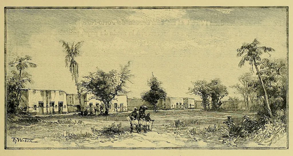 An illustration from La France au Dahomey, 1895, leaf 97
