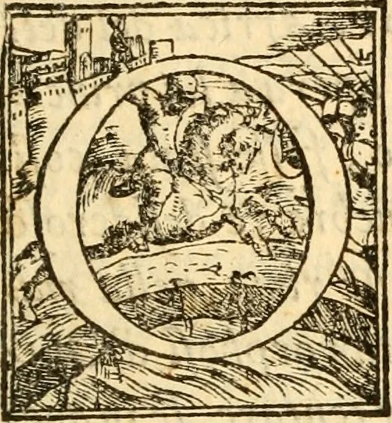 An illustration from L'Africa, 1570, leaf 6