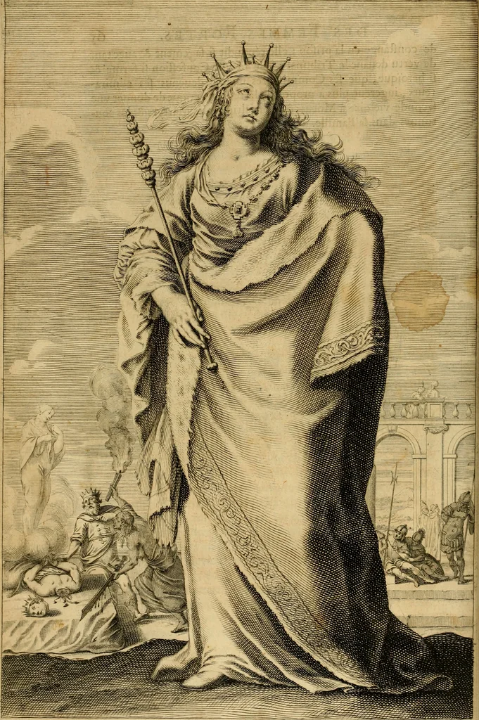 An illustration from La gallerie des femmes fortes, 1647, leaf 139