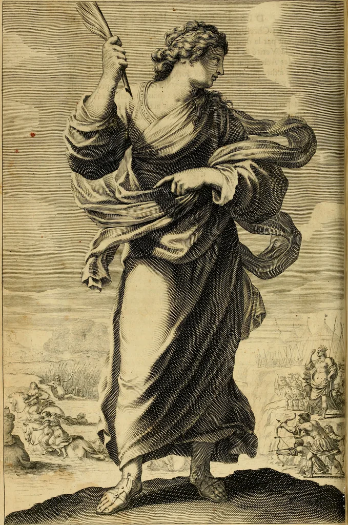 An illustration from La gallerie des femmes fortes, 1647, leaf 255