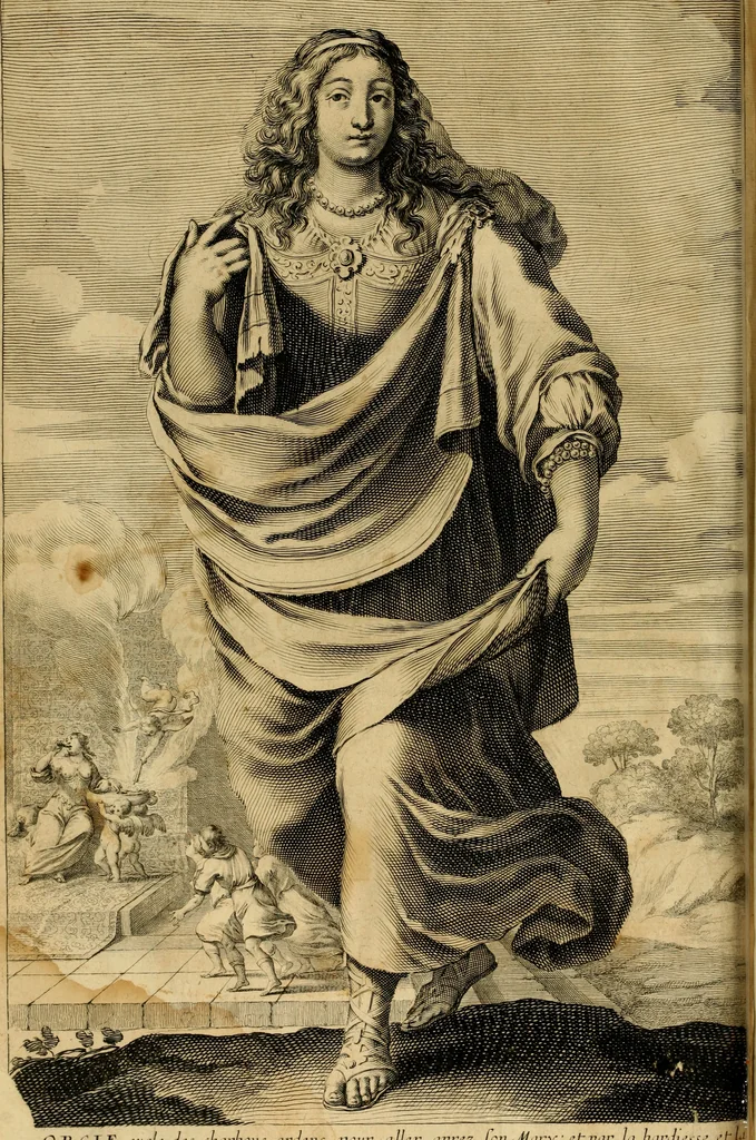 An illustration from La gallerie des femmes fortes, 1647, leaf 273