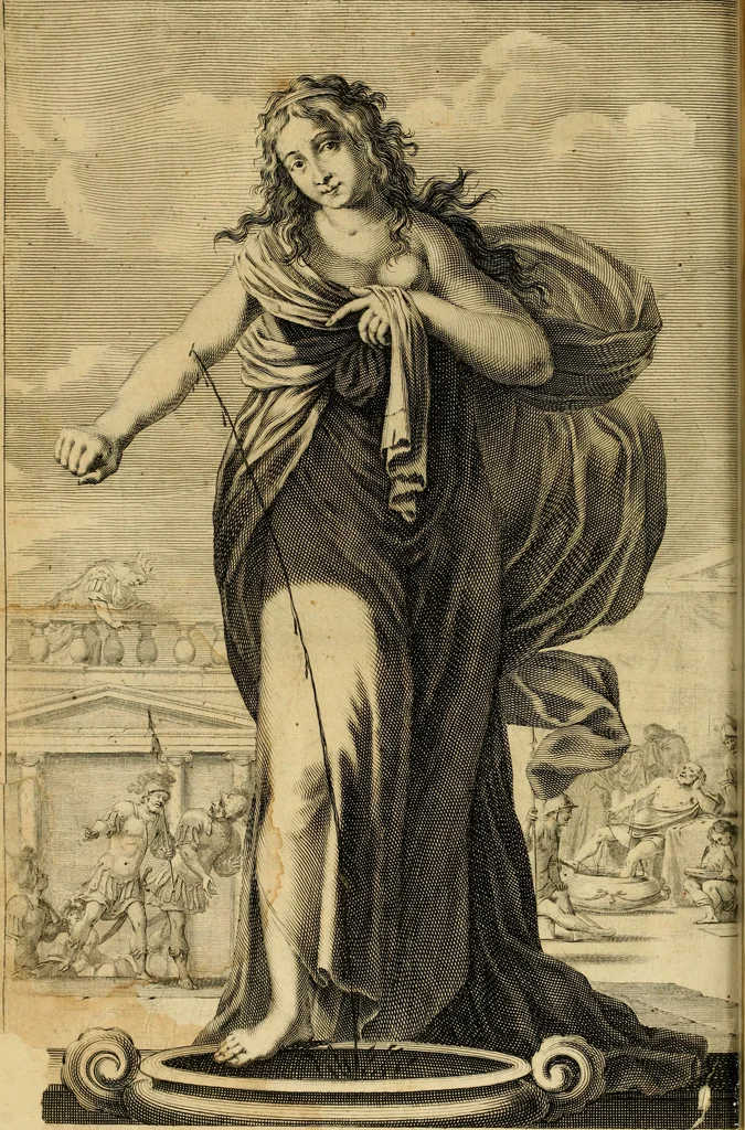 An illustration from La gallerie des femmes fortes, 1647, leaf 313