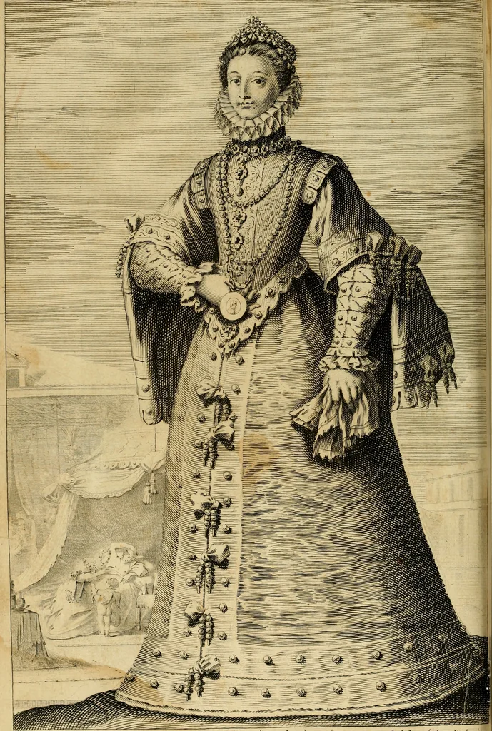 An illustration from La gallerie des femmes fortes, 1647, leaf 353