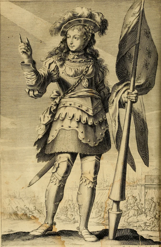 An illustration from La gallerie des femmes fortes, 1647, leaf 373