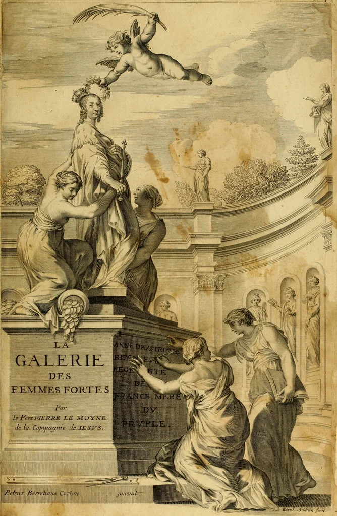 An illustration from La gallerie des femmes fortes, 1647, leaf 6