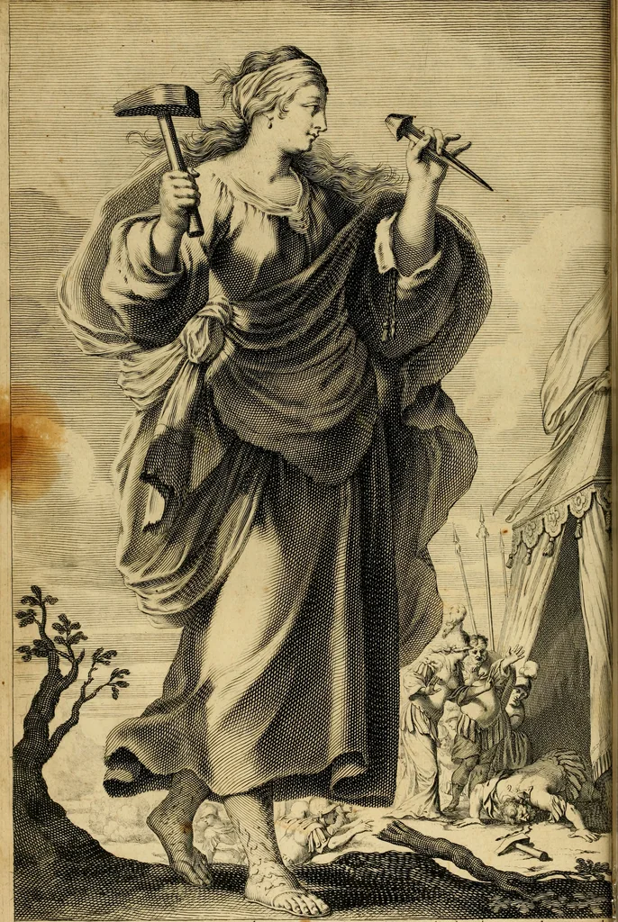 An illustration from La gallerie des femmes fortes, 1647, leaf 99