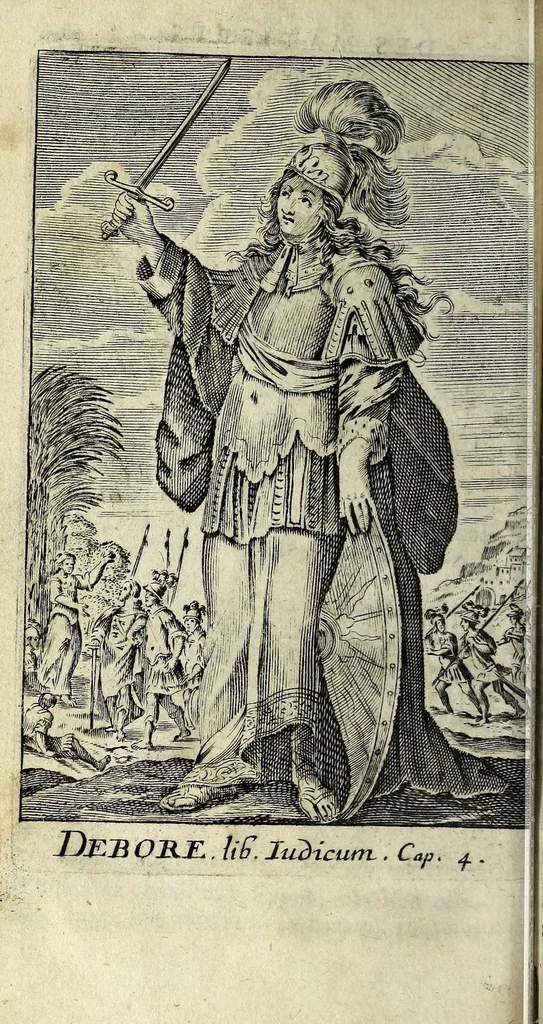 An illustration from La gallerie des femmes fortes, 1665, leaf 112