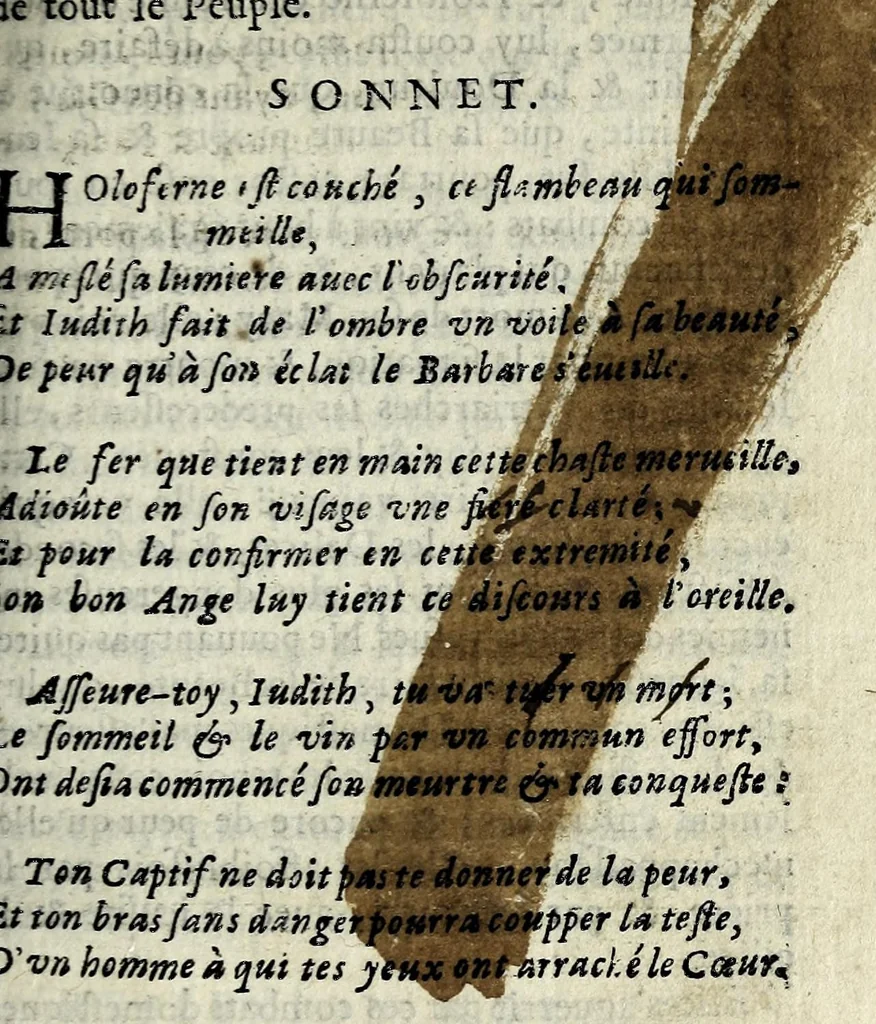 An illustration from La gallerie des femmes fortes, 1665, leaf 169