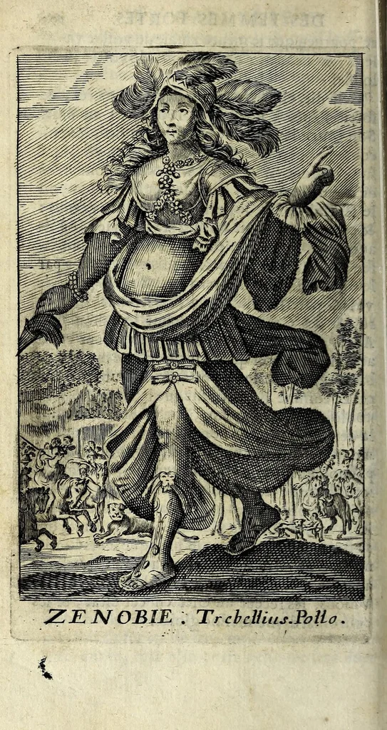 An illustration from La gallerie des femmes fortes, 1665, leaf 304