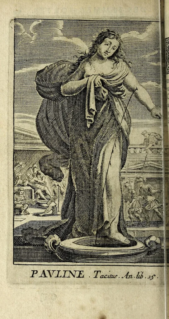 An illustration from La gallerie des femmes fortes, 1665, leaf 446