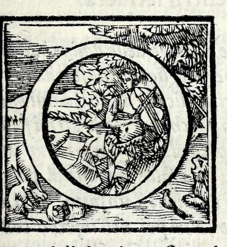 An illustration from La geneologia de gli dei de gentili, 1581, leaf 287