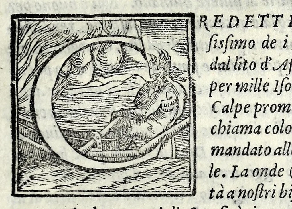 An illustration from La geneologia de gli dei de gentili, 1581, leaf 341