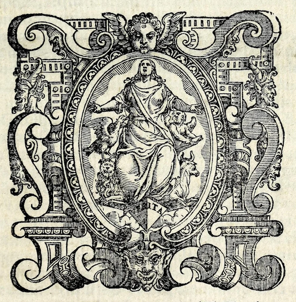 An illustration from La geneologia de gli dei de gentili, 1581, leaf 5