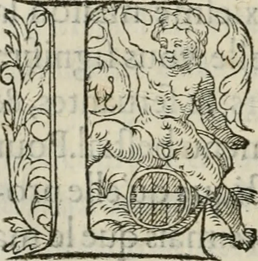 An illustration from La geomance dv Seigneur Christofe de Cattan, gentilhomme Geneuoys. Liure non moins plaisant & recreatif. Auec la roüe de Pythagoras, 1558, leaf 167