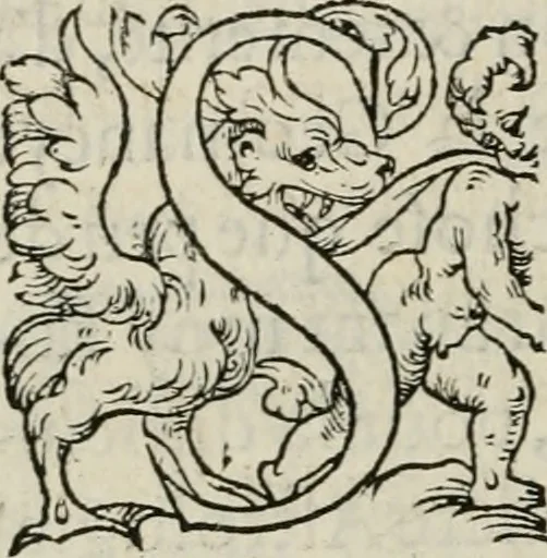 An illustration from La geomance dv Seigneur Christofe de Cattan, gentilhomme Geneuoys. Liure non moins plaisant & recreatif. Auec la roüe de Pythagoras, 1558, leaf 233