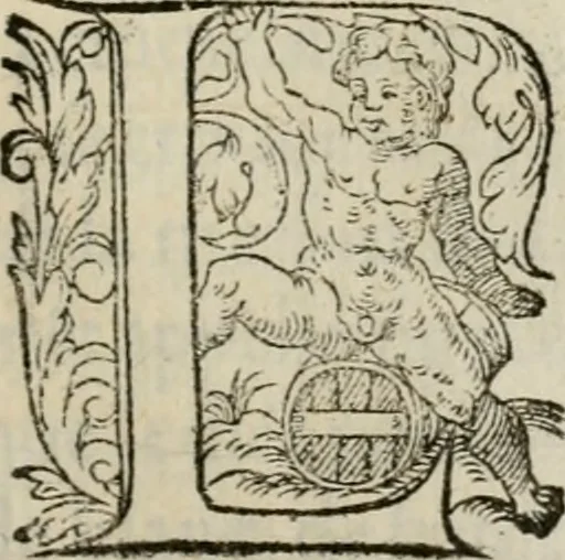 An illustration from La geomance dv Seigneur Christofe de Cattan, gentilhomme Geneuoys. Liure non moins plaisant & recreatif. Auec la roüe de Pythagoras, 1558, leaf 290