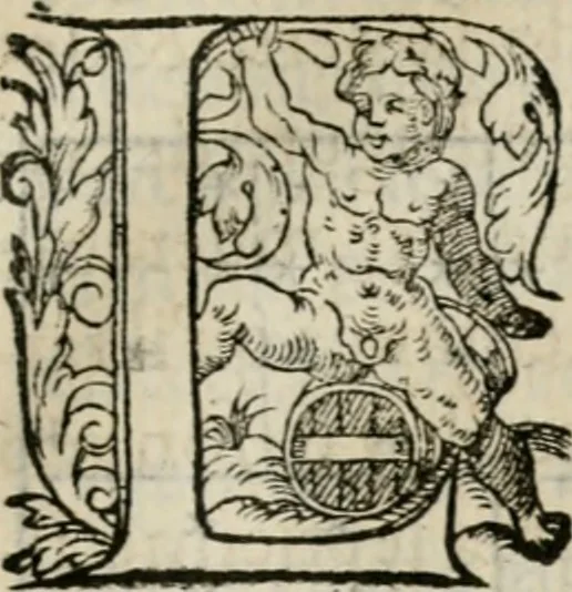 An illustration from La geomance dv Seigneur Christofe de Cattan, gentilhomme Geneuoys. Liure non moins plaisant & recreatif. Auec la roüe de Pythagoras, 1558, leaf 304