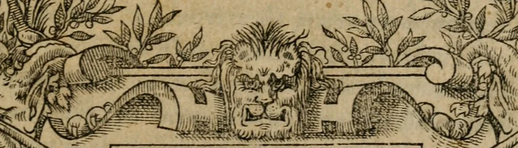 An illustration from La geomance dv Seigneur Christofe de Cattan, gentilhomme Geneuoys. Liure non moins plaisant & recreatif. Auec la roüe de Pythagoras, 1558, leaf 4