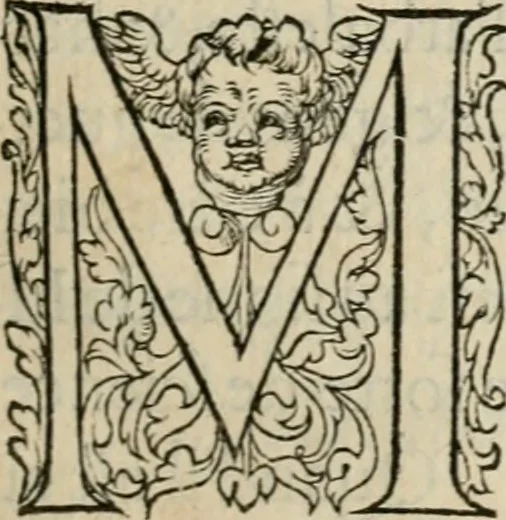 An illustration from La geomance dv Seigneur Christofe de Cattan, gentilhomme Geneuoys. Liure non moins plaisant & recreatif. Auec la roüe de Pythagoras, 1558, leaf 74
