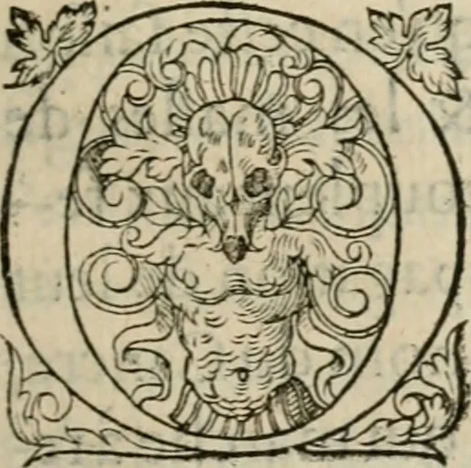An illustration from La geomance dv Seigneur Christofe de Cattan, gentilhomme Geneuoys. Liure non moins plaisant & recreatif. Auec la roüe de Pythagoras, 1558, leaf 80