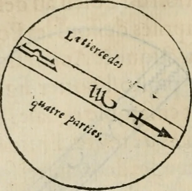 An illustration from La geomance dv Seigneur Christofe de Cattan, gentilhomme Geneuoys. Liure non moins plaisant & recreatif. Auec la roüe de Pythagoras, 1558, leaf 89