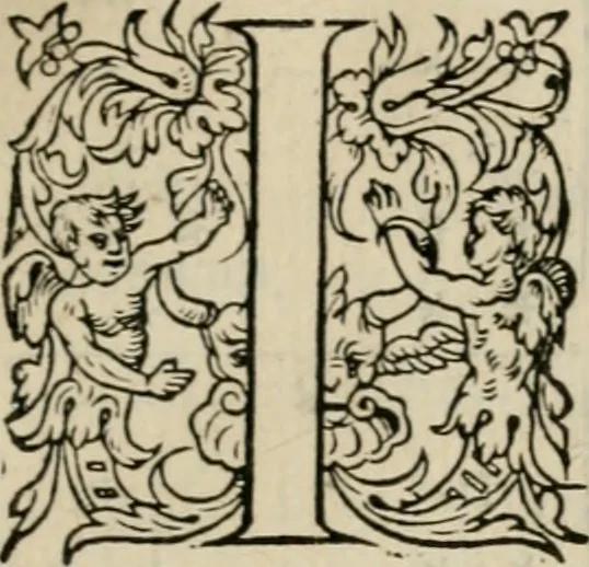 An illustration from La geomance dv Seigneur Christofe de Cattan, gentilhomme Geneuoys. Liure non moins plaisant & recreatif. Auec la roüe de Pythagoras, 1558, leaf 92