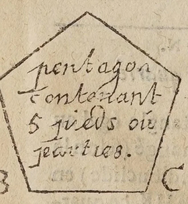 An illustration from La geometrie, redvite en vne facile et briefve practique, par deux excellens instrumens, dont l'vn est le pantometre ov compas de proportion, 1626, leaf 34