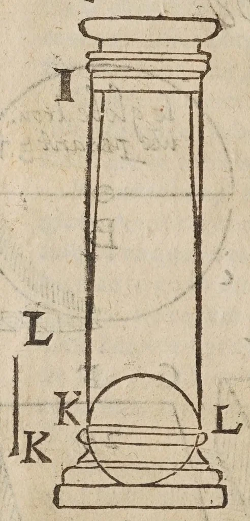 An illustration from La geometrie, redvite en vne facile et briefve practique, par deux excellens instrumens, dont l'vn est le pantometre ov compas de proportion, 1626, leaf 42