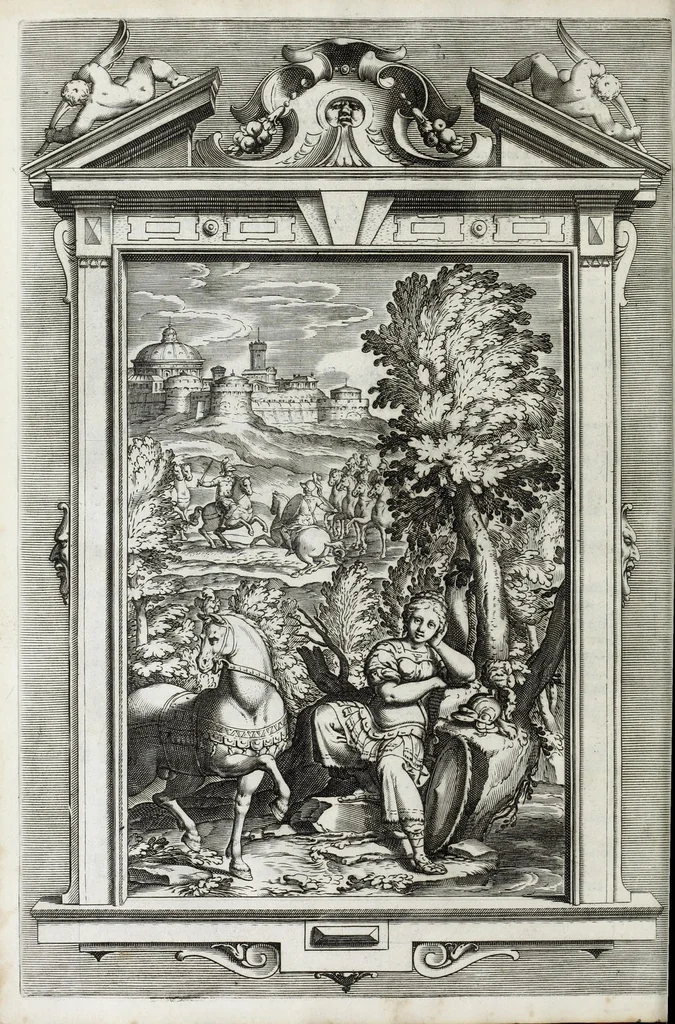 An illustration from La Gerusalemme di Torquato Tasso, 1617, leaf 96