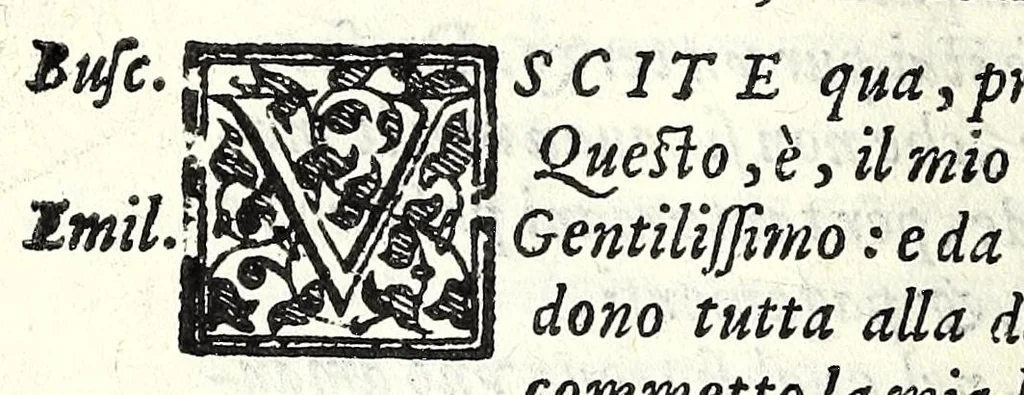 An illustration from La gioia : comedia molto dilettevole, & ingegnosa, 1586, leaf 90