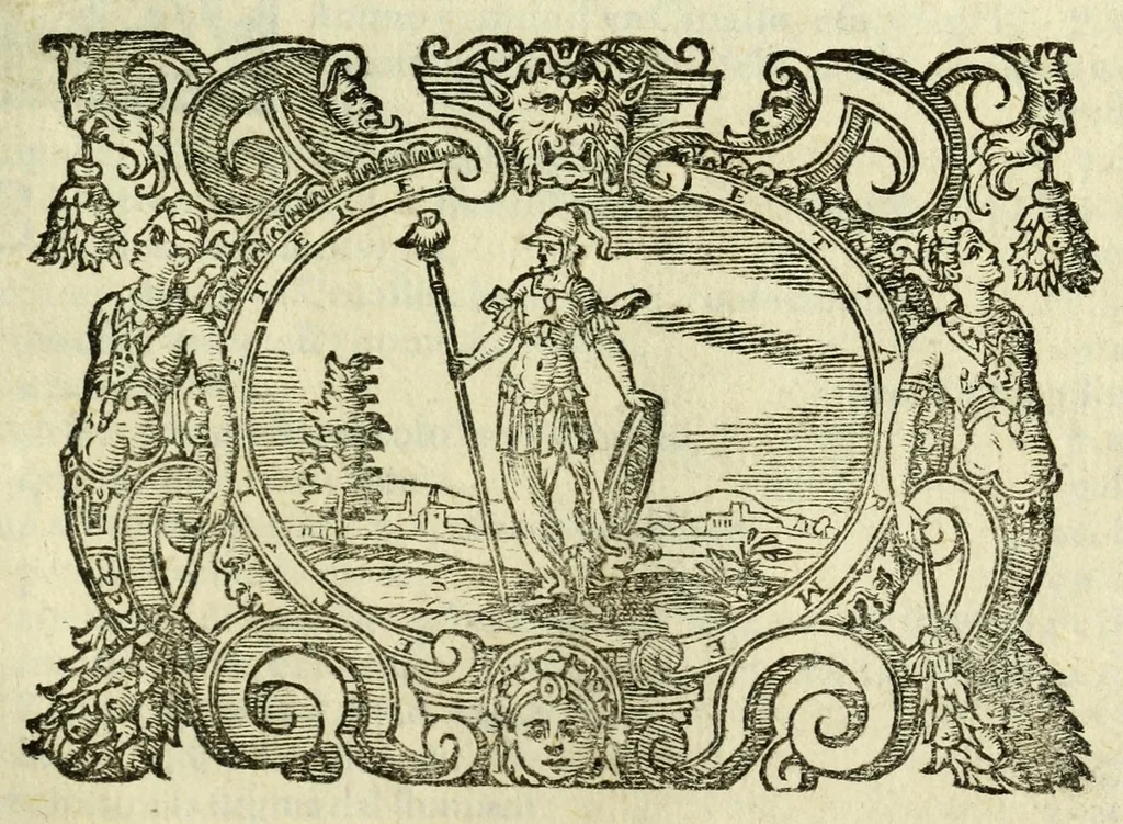 An illustration from La gloria del cavallo, 1608, leaf 1047