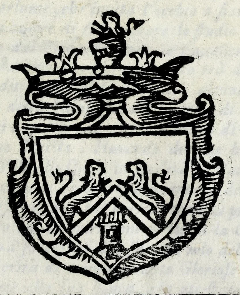 An illustration from Lago, fortezza, e rocca di Garda e Gardesana : con la genealogia de gli antichi signori di Garda, hora detti Carlotti : nobili di Verona, marchesi di Riperbella nella Toscana, baroni di Cesterol, e di Villanoua, e signori di Masuquies, Cailà, e S. Giouanni, nella lingua d'Occa, 1679, leaf 5