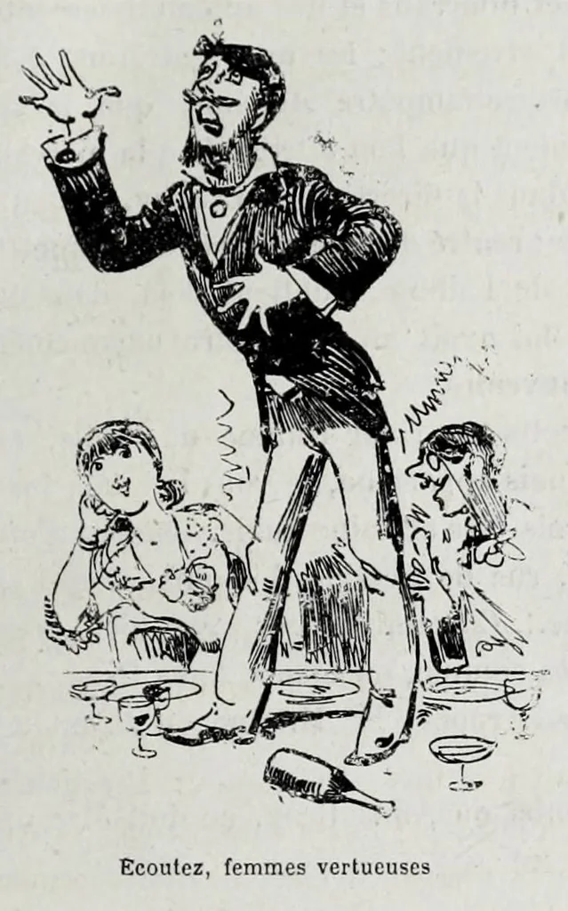 An illustration from La grande mascarade parisienne, 1881, leaf 61
